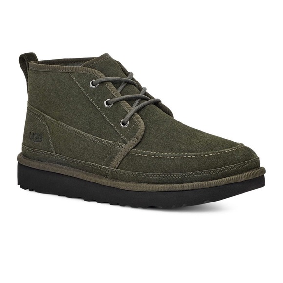 Ugg Neumel Moc Chukka Mens Warm Faux Fur Ankle Lace Up Boots In Olive Green 13‎ main image 6